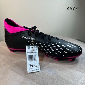 adidas Predator Accuracy.4 S FxG Cleats Mens Size 12 Black White Hot Pink GW4600